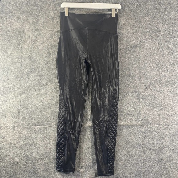 SPANX Black Quilted Leggings - Picture 3 of 15